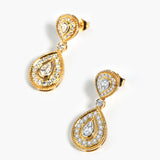 18K Gold Pear Drop Earrings