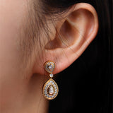 18K Gold Pear Drop Earrings