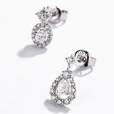 Oval and Pear Stud Earrings