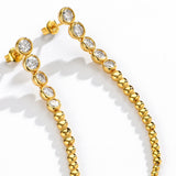 Bubble Bezel Drop Earrings
