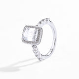 Emerald Halo Moissanite Ring