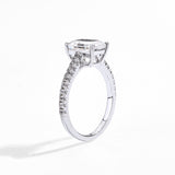 Emerald White Moissanite Solitaire Ring