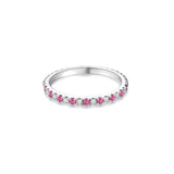 White and Pink Eternity Band Ring