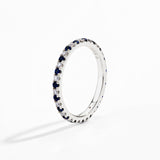 White and Blue Eternity Band Ring