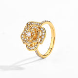 Rose Round Moissanite Diamond Ring