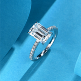 3CT Emerald Cathedral Engagement Ring