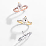 3CT Pear Engagement Ring