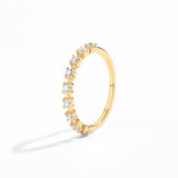 Round Pave Moissanite Ring