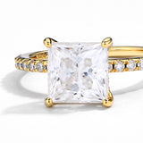 3CT Princess Moissanite Ring
