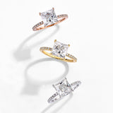 3CT Princess Moissanite Ring