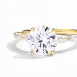 3CT Round Claw Prong Engagement Ring