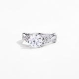 2CT White Round Moissanite Ring