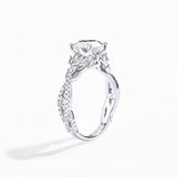 2CT White Round Moissanite Ring