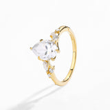 2CT Pear Moissanite Ring