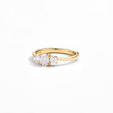 Three-stones Moissanite Engagement Ring