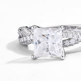 Princess Moissanite Diamond Ring