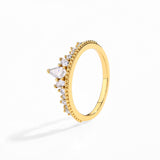 Pear Crown Design Engagement Ring
