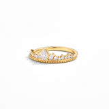 Pear Crown Design Engagement Ring