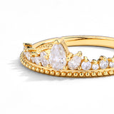 Pear Crown Design Engagement Ring