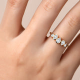 Pear Eternity Ring with Bezel