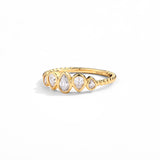 Pear Eternity Ring with Bezel