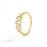 Pear Eternity Ring with Bezel