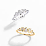 Pear Eternity Ring with Bezel