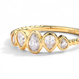Pear Eternity Ring with Bezel