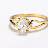 1.0 CT Oval With Twisted Ring