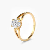 1.0 CT Oval With Twisted Ring