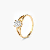1.0 CT Oval With Twisted Ring