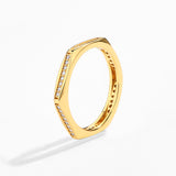 Round Full Eternity Moissanite Ring