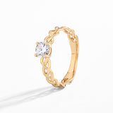18K Round Solitaire Daimond Jewelry