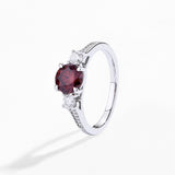 Red Colored Moissanite Diamond Ring