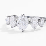 Oval Stone Full Moissanite Ring
