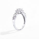 Oval Halo Moissanite Ring