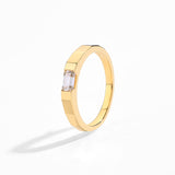 0.3CT Emerald Moissanite Diamond Ring