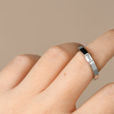0.3CT Emerald Moissanite Diamond Ring