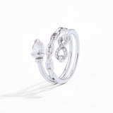 Pear Cut 0.5CT Moissanite Ring