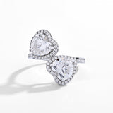 4.33CT Heart Moissanite Ring