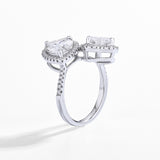 4.33CT Heart Moissanite Ring