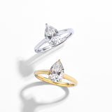 2CT Pear Solitaire Ring