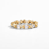 X Hollow Eternity Round & Baguette Ring