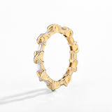 X Hollow Eternity Round & Baguette Ring
