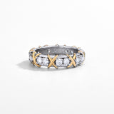 X Hollow Eternity Round & Baguette Ring