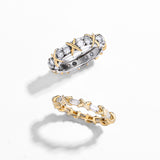 X Hollow Eternity Round & Baguette Ring