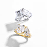 7CT Toi et Moi Engagement Ring
