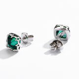 Emerald Square Stud Earrings