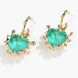 Paraiba Gemstone Sea Blue Heart Jewelry