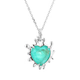 Paraiba Gemstone Sea Blue Heart Jewelry